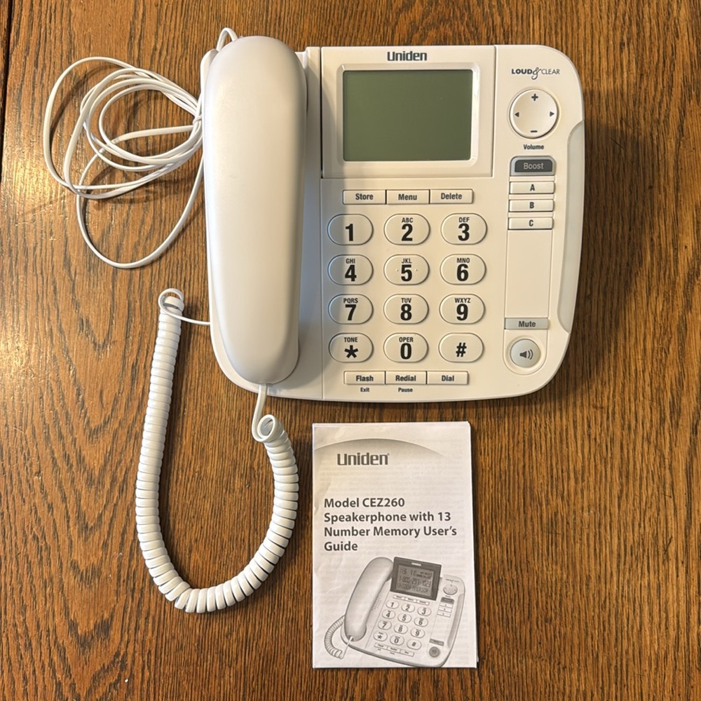 White Uniden Corded SpeakerPhone